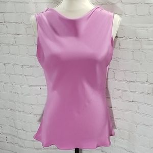 Maria Pinto Raspberry Silk Cowl Neck Blouse